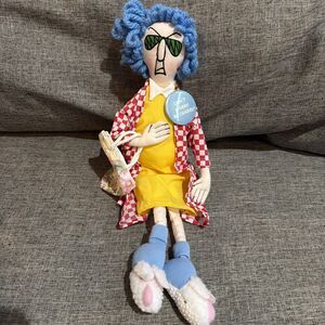 Vintage MAXINE Plush Rag Doll  “Don’t Worry Be Crabby” Hallmark Shoebox 16”